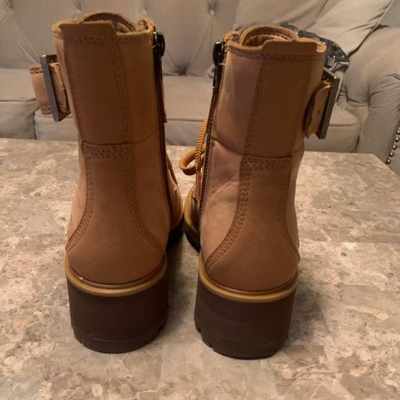 Timberland Shoes | Worn Just 2 Times! Womans Timberland Kori Park Buckle Boot - Wheat | Color: Tan | Size: 6 | Alebedinski's Closet